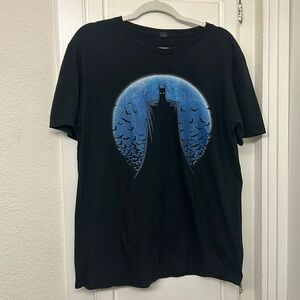 Batman T-shirt Large Black Mens Anvil Lightweight 100% cotton